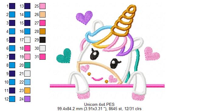 Very Cute Unicorn - Applique