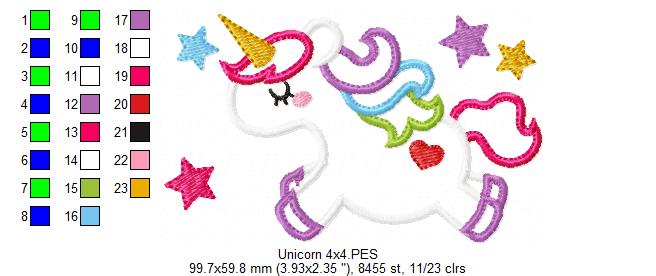 Magical Unicorn - Applique