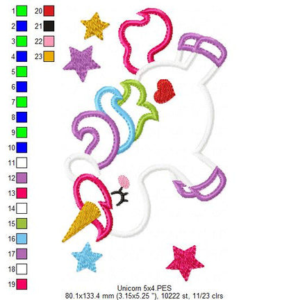 Magical Unicorn - Applique