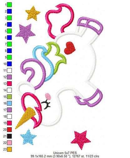 Magical Unicorn - Applique