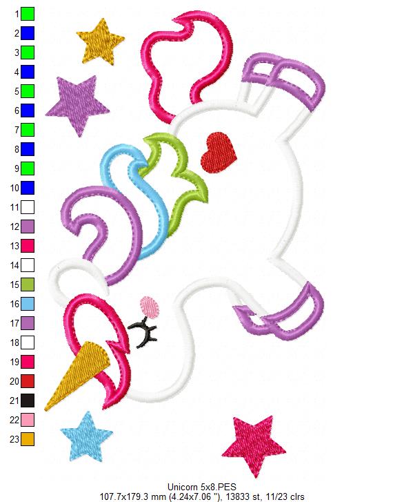 Magical Unicorn - Applique