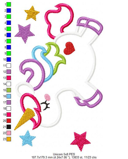 Magical Unicorn - Applique