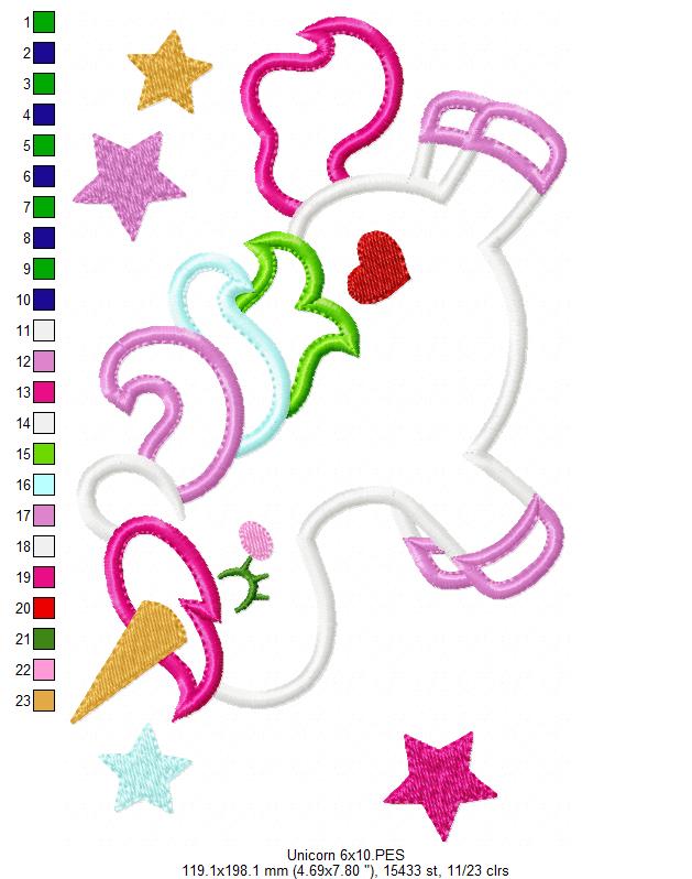 Magical Unicorn - Applique