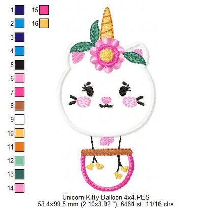 Hot Air Balloon Animals - Applique