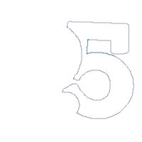 Unicorn Number 5 Five 5th Fifth Birthday Number 5 - Applique