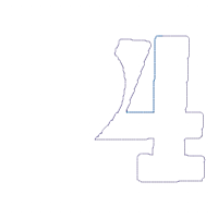 Unicorn Number 4 Four 4th Fourth Birthday - Applique - Machine Embroidery Design