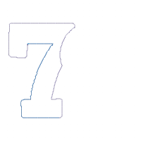 Unicorn Number 7 Seven 7th Seventh Birthday Number 7 - Applique