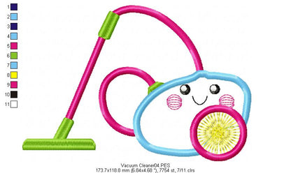 Cute Vacuum Cleaner  - Applique