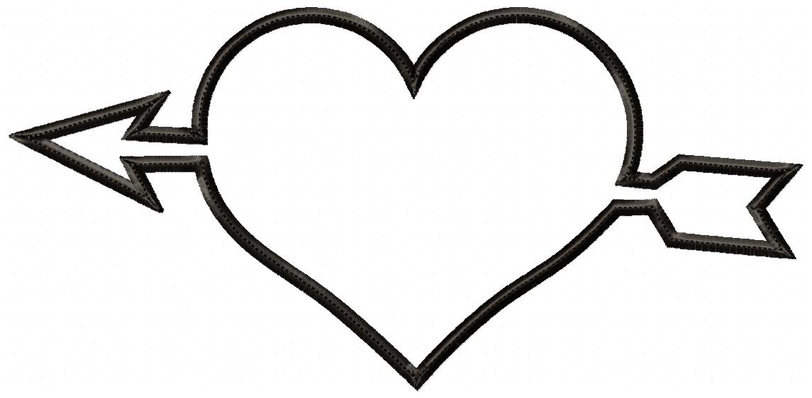 Valentine's Cupid Heart - Applique - Machine Embroidery Design
