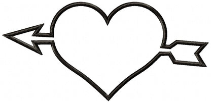Valentine's Cupid Heart - Applique - Machine Embroidery Design