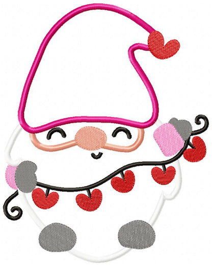 Valentines Hearts Gnome - Applique Embrodiery