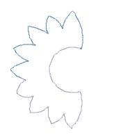 Valentines Sunflower and Hearts - Applique - Machine Embroidery Design