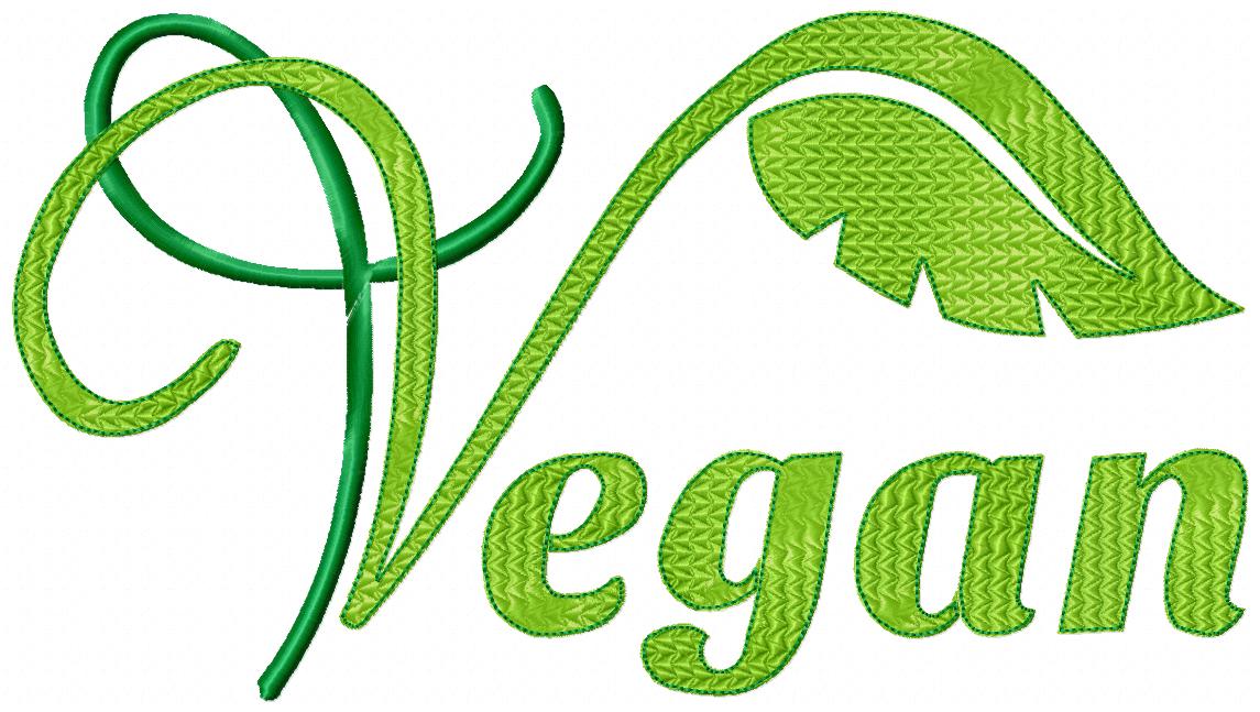 Vegan - Fill Stitch - Machine Embroidery Design