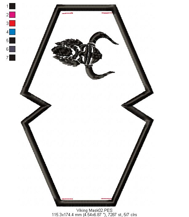 Viking ITH Face Mask - ITH Project - Machine Embroidery Design