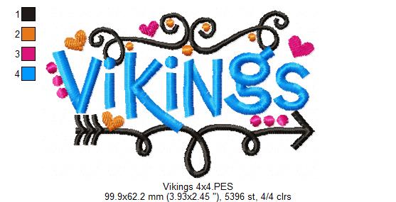 Vikings - Satin Stitch - Machine Embroidery Design