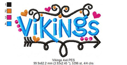 Vikings - Satin Stitch - Machine Embroidery Design