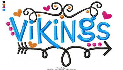 Vikings - Satin Stitch - Machine Embroidery Design