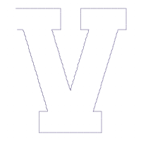 Vikings Football Letter V - Applique