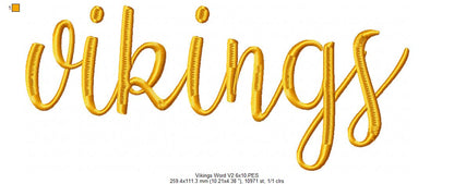 Vikings Word - Fill Stitch - Set of 2 designs