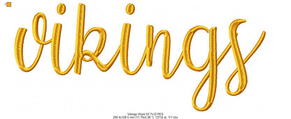 Vikings Word - Fill Stitch - Set of 2 designs