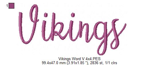 Vikings Word - Fill Stitch - Set of 2 designs