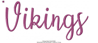 Vikings Word - Fill Stitch - Set of 2 designs