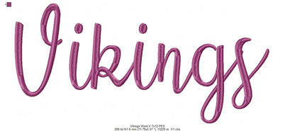 Vikings Word - Fill Stitch - Set of 2 designs