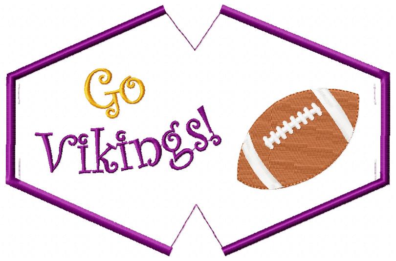 Go Vikings! Face Mask - ITH Project - Machine Embroidery Design