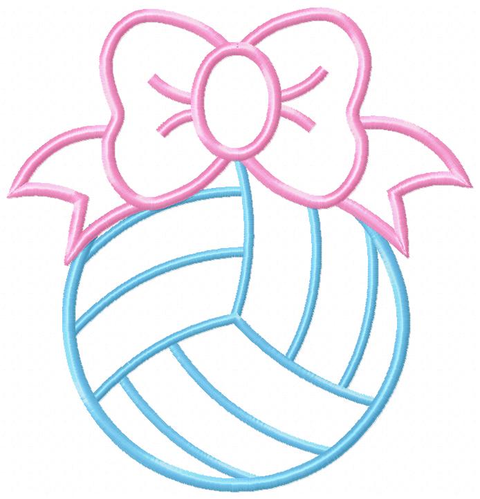 Voleyball Bow - Applique