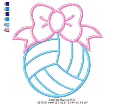 Voleyball Bow - Applique