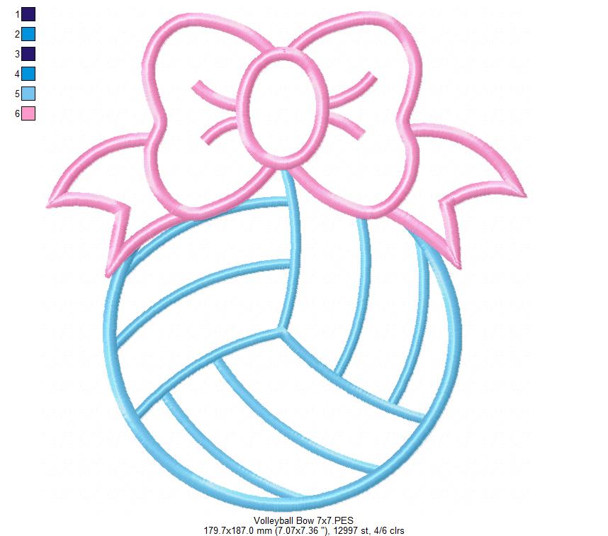 Voleyball Bow - Applique