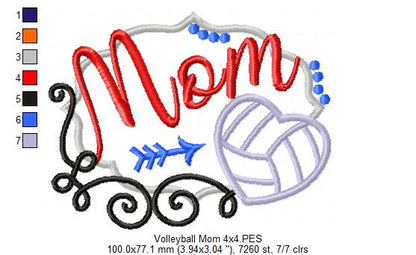 Volleyball Mom - Applique