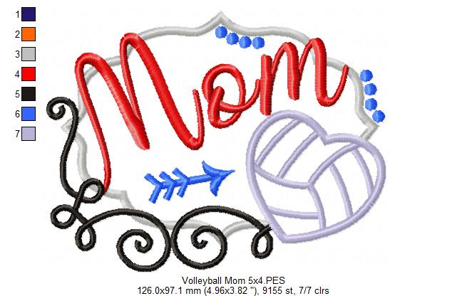 Volleyball Mom - Applique
