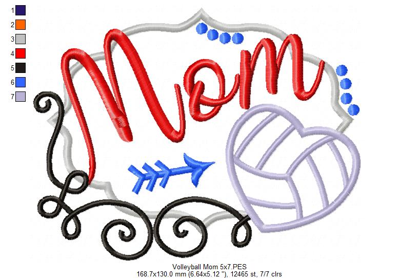 Volleyball Mom - Applique
