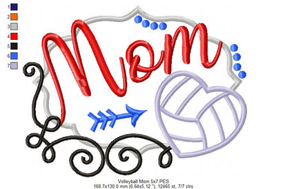 Volleyball Mom - Applique