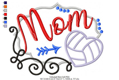 Volleyball Mom - Applique