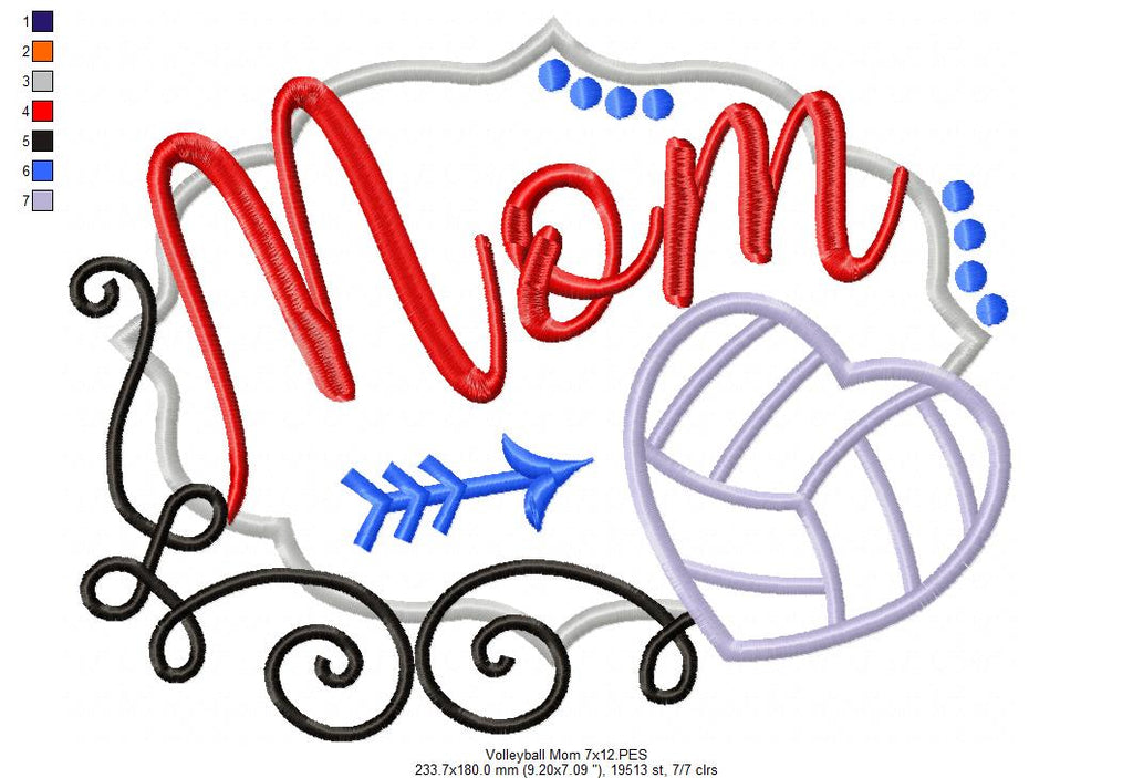 Volleyball Mom - Applique