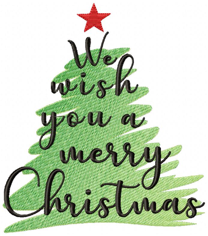 We Wish You a Merry Christmas - Fill Stitch