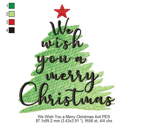 We Wish You a Merry Christmas - Fill Stitch