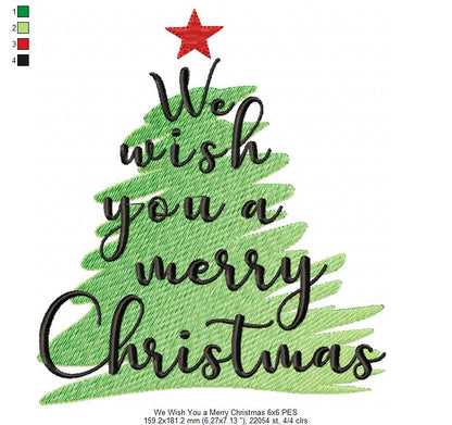 We Wish You a Merry Christmas - Fill Stitch