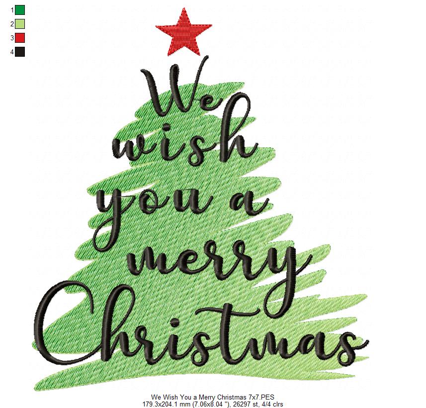 We Wish You a Merry Christmas - Fill Stitch