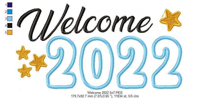 Welcome 2022 - Applique
