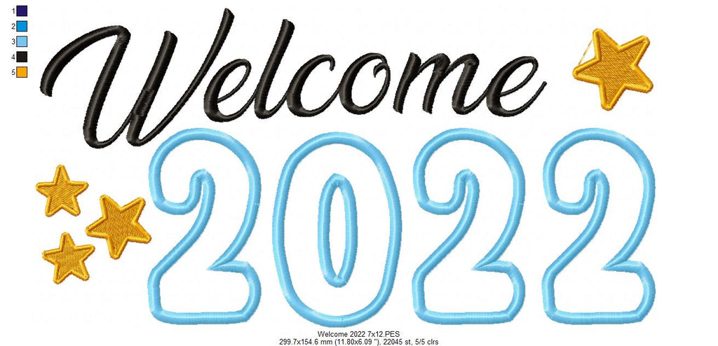 Welcome 2022 - Applique