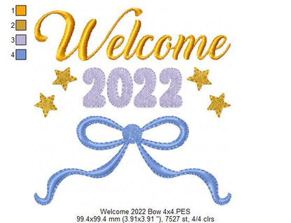 Welcome 2022 - Fill Stitch