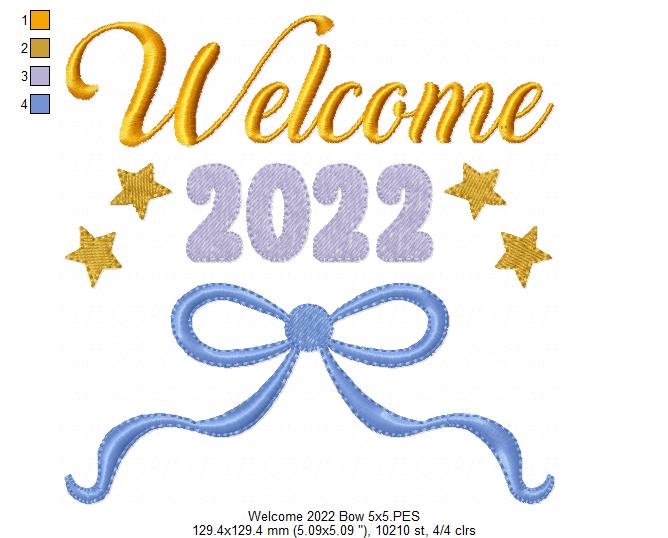 Welcome 2022 - Fill Stitch