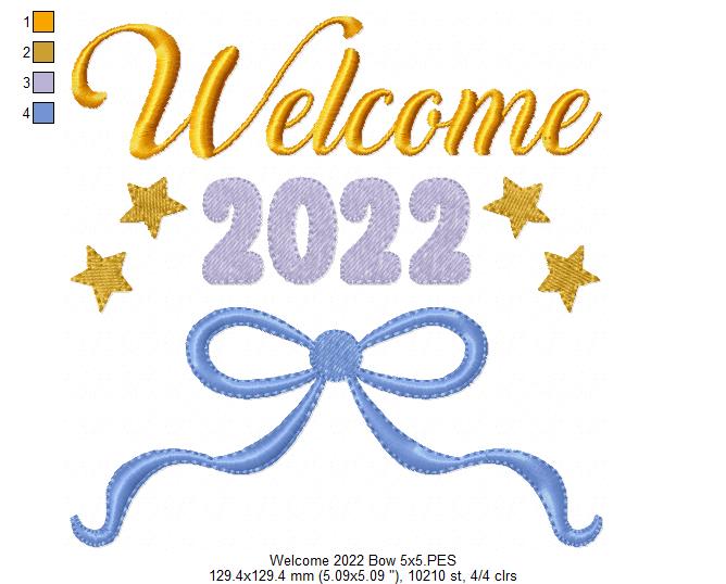 Welcome 2022 - Fill Stitch