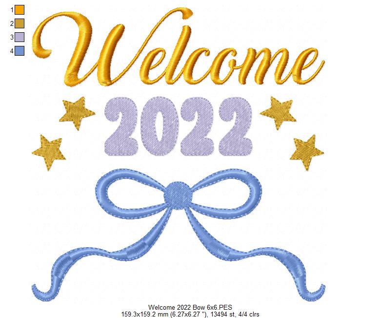 Welcome 2022 - Fill Stitch