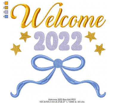 Welcome 2022 - Fill Stitch