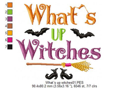 What´s Up Witches - Satin Stitch