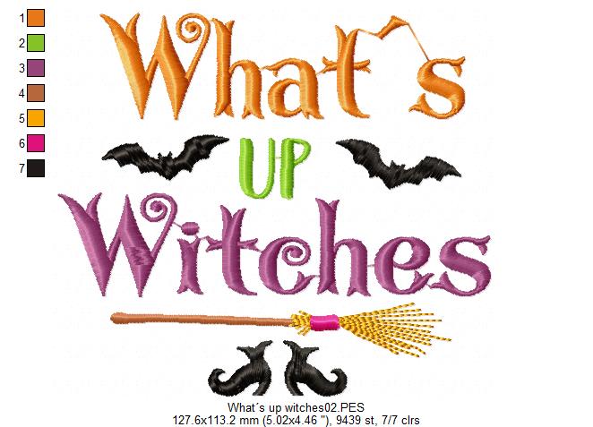 What´s Up Witches - Satin Stitch